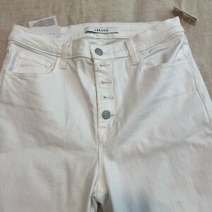 NWT J Brand Lillie High-Rise Crop Skinny White Jeans, sz 30